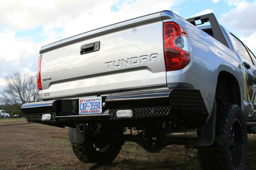 Fab Fours® TT07-T1550-B Black Steel Ranch Rear Bumper Toyota Tundra