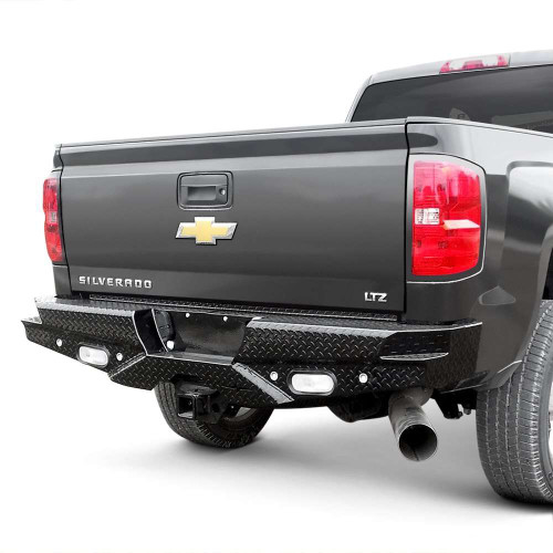Frontier 100-21-1012 Diamond Series Rear Bumper Black For Silverado 3500