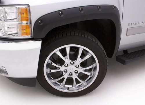 Lund® RX111SA Rivet Style Fender Flare Set Front Smooth Black For Silverado 1500