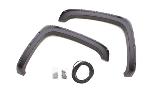 Lund® RX106SA Rivet Style Fender Flare Set Smooth Black For Silverado 1500