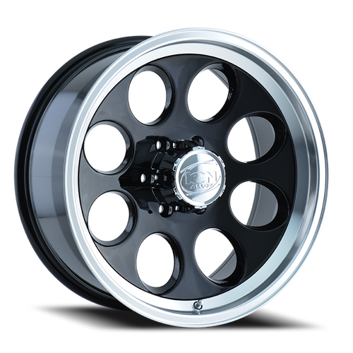 DOORBUSTER PRICING! - Ion 171 Wheel 16x8 8x170 Gloss Black Machined -5mm | 171-6870B