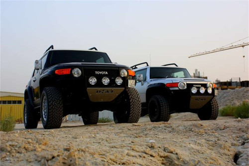 N-Fab® T063RSP RSP Front Bumper Multi-Mount w/ Skid Plate Black For FJ Cruiser