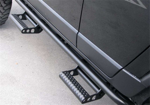 N-Fab® T074RKRCCR RKR Cab Length Step System Black For Toyota Tundra