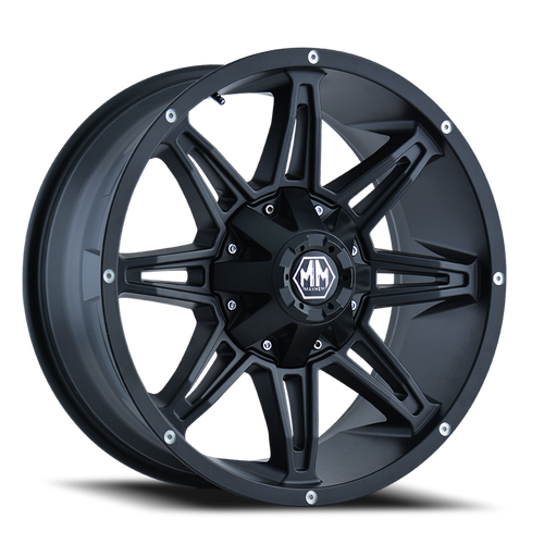 DOORBUSTER PRICING! - Mayhem Rampage Wheel 20x9 5x150 & 5x139.7 Matte Black 0mm | 8090-2997MB