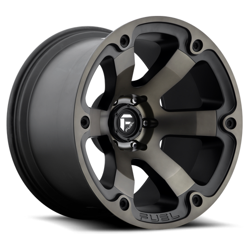 Fuel D564 Beast Wheel 17x9 6x139.7 Matte Black Machined With Double Dark Tint -12mm - FREE T-SHIRT INCLUDED! | D56417908345