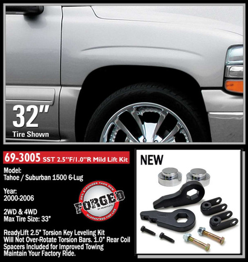 ReadyLift® 69-3005 SST Lift Kit 2.5" Front 1" Rear GMC Yukon XL 1500