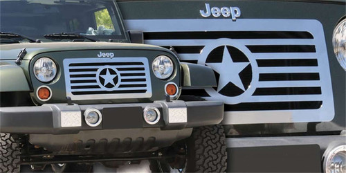 T-Rex® 66481 Custom Series Grille Insert Polished Jeep Wrangler