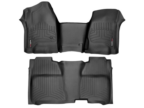 Weathertech® 445431-445422 FloorLiner DigitalFit Black 1st & 2nd Row Silverado