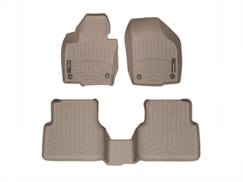 Weathertech 455461-451522 FloorLiner DigitalFit Tan 1st & 2nd Row Tiguan