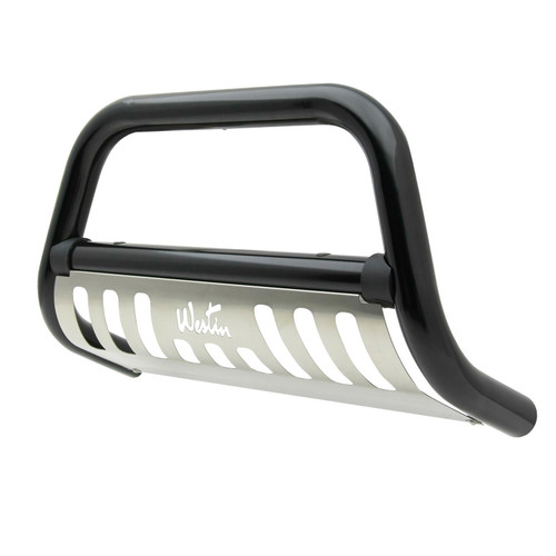 Westin Ultimate Bull Bar. 3 in. Dia.. Black Steel. w/Stainless Steel Skid Plate. Tow Hooks Must Be Removed. | BCTC 32-1365