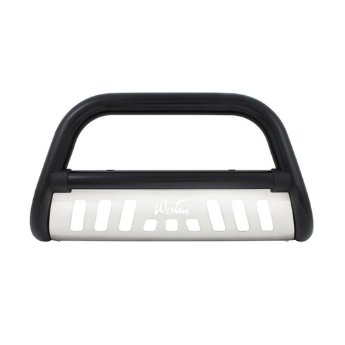 Westin Ultimate Bull Bar. 3 in. Dia.. Black Steel. w/Stainless Steel Skid Plate. | BCTC 32-3585
