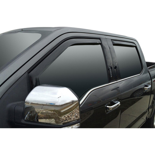 Westin In-Channel Wind Deflector. 4 pc.. Smoke. For Super Crew Cab. | BCTC 72-37407