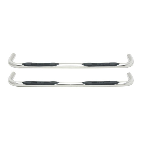 Westin E-Series 3 Round Nerf Step Bars. Dual Step Pad. Polished Stainless Steel. Mount Kit Included. | BCTC 23-2310