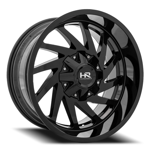 Hardrock Offroad Crusher Wheel 20x12 5x150 & 5x139.7 Gloss Black -44mm | H704-201297144GB