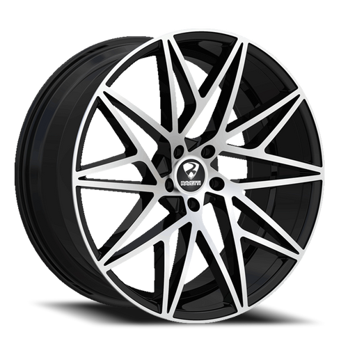 DOORBUSTER PRICING! - Ravetti M5 Wheel 20x8.5 5x114.3 Black Machined 38mm - FREE T-SHIRT INCLUDED! | RAV-M5-2865BM