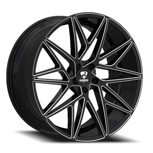 DOORBUSTER PRICING! - Ravetti M5 Wheel 20x10 5x114.3 Black And Milled 45mm - FREE T-SHIRT INCLUDED! | RAV-M5-2165BMW