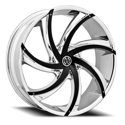 DOORBUSTER PRICING! - Massiv 920 Wheel 22x8.5 5x114.3 & 5x120 Chrome With Black Insert 38mm - FREE T-SHIRT INCLUDED! | MAS920-22813CB