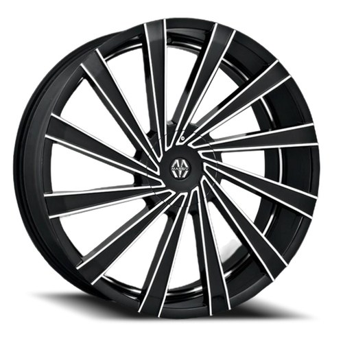 Massiv 921 Wheel 26x9.5 5x115 & 5x120 Black Machined 25mm - MINIMUM PURCHASE OF 4 WHEELS - FREE T-SHIRT INCLUDED! | MAS921-26911B