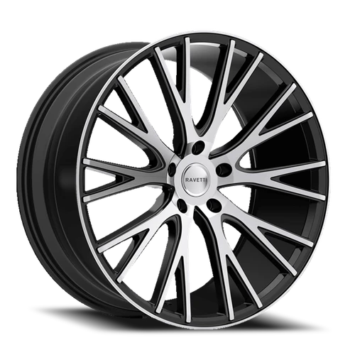 DOORBUSTER PRICING! - Ravetti M12 Wheel 20x8.5 5x114.3 Satin Black Machined 38mm - FREE T-SHIRT INCLUDED! | RAV-M12-2865FM