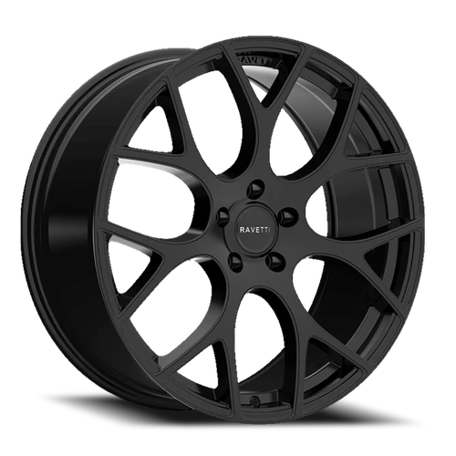 DOORBUSTER PRICING! - Ravetti M8 Wheel 20x8.5 5x112 Satin Black 35mm - FREE T-SHIRT INCLUDED! | RAV-M8-2874F