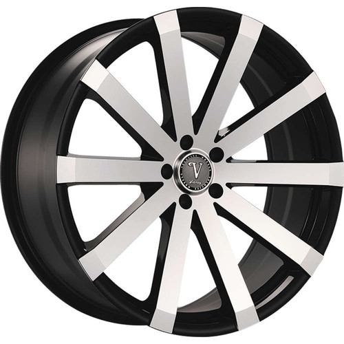Velocity Vw12 Wheels Rims 22x8 5x114.3 Black Machined 38mm | WVWW012S36O23P010F004C11