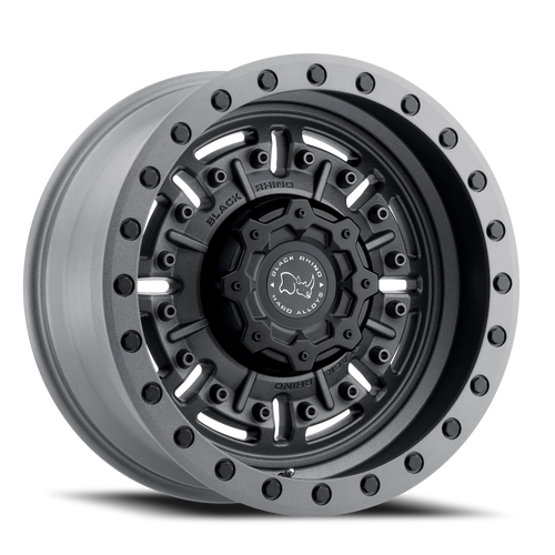 Black Rhino Abrams Wheel 18x9.5 5x127 Textured Matte Gunmetal -18mm - FREE T-SHIRT INCLUDED! | 1895ABR-85127G71