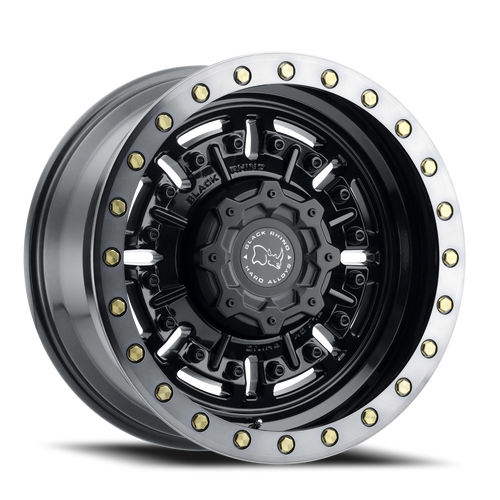 Black Rhino Abrams Wheel 20x9.5 8x165.1 Gloss Gun Black w/ Machined Dark Tint -18mm - FREE T-SHIRT INCLUDED! | 2095ABR-88165B22
