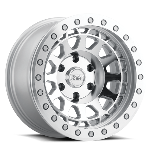 Black Rhino Primm Beadlock Wheel 17x8.5 5x127 Silver w/ Mirror Face & Machined Ring -38mm - FREE T-SHIRT INCLUDED! | 1785PRM-85127S71