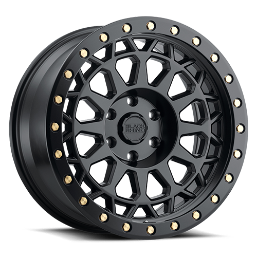 Black Rhino Primm Wheel 18x9.5 6x139.7 Matte Black w/ Brass Bolts 12mm - FREE T-SHIRT INCLUDED! | 1895PRM126140M12