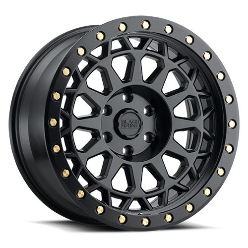Black Rhino Primm Wheel 18x9.5 8x165.1 Matte Black w/ Brass Bolts 0mm - FREE T-SHIRT INCLUDED! | 1895PRM008165M22