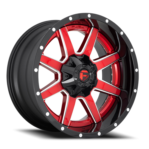 Fuel D250 Maverick Wheel 20x10 5x127 & 5x139.7 Gloss Red -19mm | D25020005747