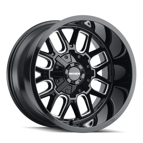Mayhem Cogent Wheels Rims 20x10 6x135 6x139.7 Gloss Black Milled -24mm | 8107-2137BM-24