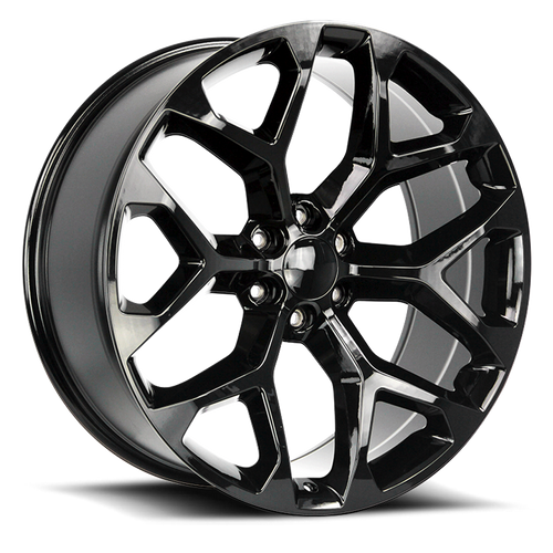 DOORBUSTER PRICING! - Strada Oe Replica R176 Snowflake Wheel 24x10 6x139.7 Gloss Black 31mm - FREE T-SHIRT INCLUDED! | R176-463931GB