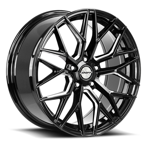 DOORBUSTER PRICING! - Shift H33 Spring Wheel 20x8.5 5x114.3 Gloss Black Milled 35mm - FREE T-SHIRT INCLUDED! | H33051435GBML