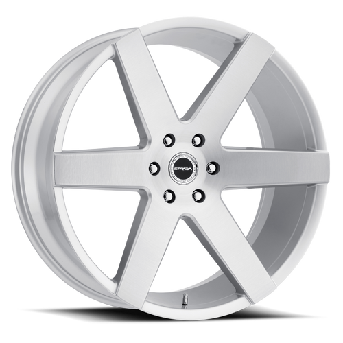 DOORBUSTER PRICING! - Strada S60 Coda Wheel 20x8.5 5x114.3 Brushed Silver 35mm - FREE T-SHIRT INCLUDED! | S60051435BFS