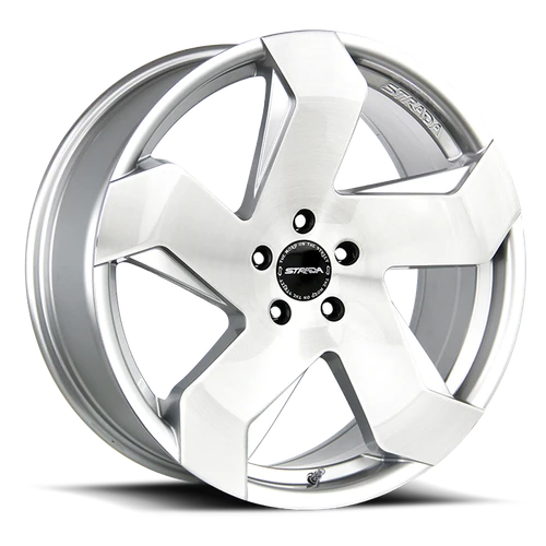 DOORBUSTER PRICING! - Strada S65 Coltello Wheel 20x8.5 5x115 Brushed Silver 15mm - FREE T-SHIRT INCLUDED! | S65051515BFS
