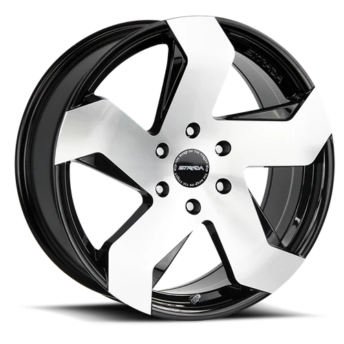 DOORBUSTER PRICING! - Strada S65 Coltello Wheel 22x9 5x115 Gloss Black Machined 15mm - FREE T-SHIRT INCLUDED! | S65251515GBM