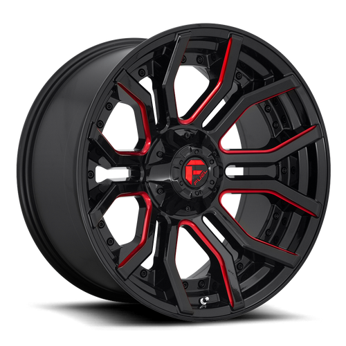 Fuel D712 Rage Wheel 20x10 8x170 Gloss Black Milled With Red Tint -18mm | D71220001747