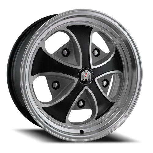 Klassik Rader Falcon Wheel 15x5.5 5x205 Satin Black Machined 20mm | FA15553220SB-R