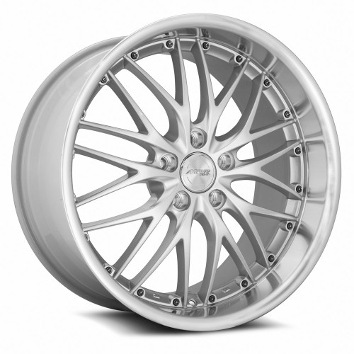 Mrr Gt1 Wheels Rims 18x9.5 5x120 Hyper Silver W/ Machined Lip 24mm | GT0118955xx24HS-52024