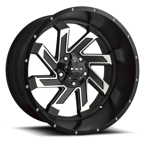 Hd Offroad Saw Wheel 22x12 5x127 & 5x139.7 Satin Black Machined -44mm | SA221256-44SBM