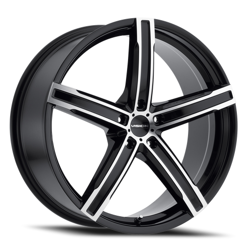 Vision Boost 469 Wheel 17x7 5x108 Gloss Black Machined Face 38mm | 469-7731GBMF38