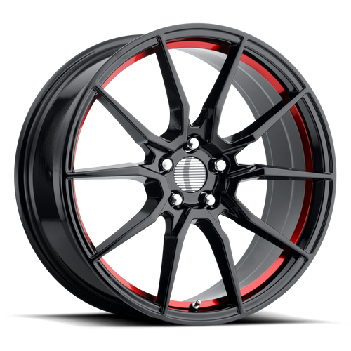 Performance Replicas Pr193 Wheel 20x10 5x114.3 Gloss Black Machined With Red Tint 40mm | 193RS-216540