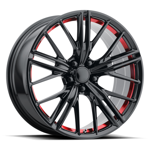 Performance Replicas Pr194 Wheel 20x10 5x120 Gloss Black Machined With Red Tint 23mm | 194RS-211223