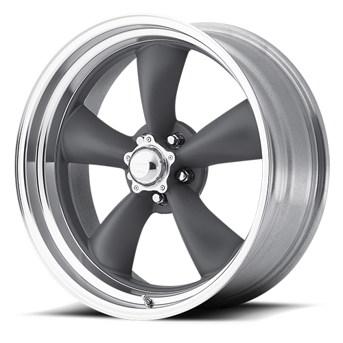 American Racing Vn215 Classic Torq Thrust Ii Wheel 15x8 5x120.65 Mag Gray w/ Machined Lip -18mm - FREE T-SHIRT INCLUDED! | VN2155861
