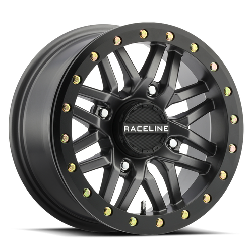 Raceline A91G Ryno Atv Wheels Rims 15x7 4x137 Gunmetal W/ Black Ring 10mm | A91G-57037-52