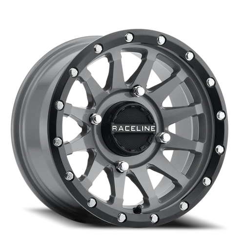 DOORBUSTER PRICING! - Raceline A95Sg Trophy Atv Utv Wheel 15x7 4x156 Grey w/ Black Lip 10mm - FREE T-SHIRT INCLUDED! | A95SG-57056+10