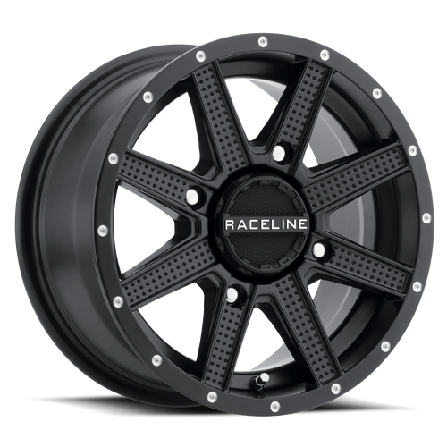 Raceline A92B Hostage Atv Wheels Rims 14x7 4x110 Satin Black -47mm | A92B-47011-47