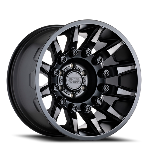 Black Rhino Mission Wheel 17x8.5 6x139.7 Matte Black w/ Machined Tinted Spokes 0mm | 1785MSN006140M12