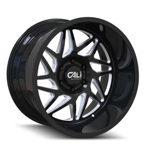 Cali Off-Road Gemini Wheels Rims 20x9 6x135 Gloss Black Milled 0mm | 9112-2936BM